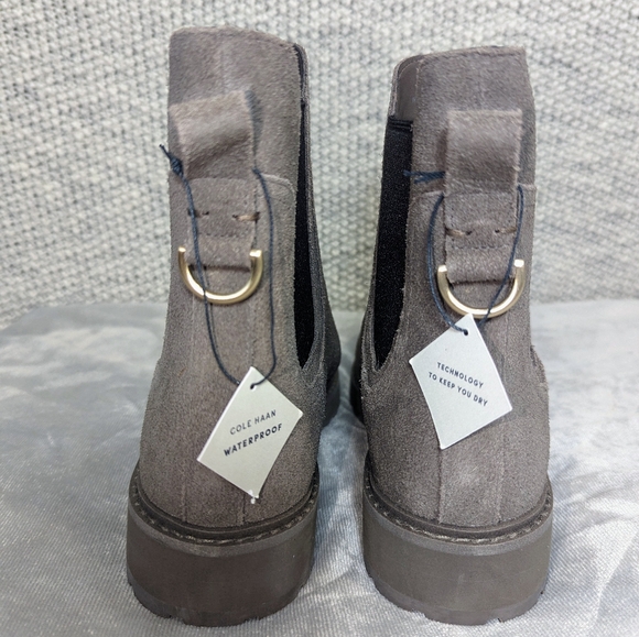 Cole Haan Women's Greenwich Waterproof Booties Size 10 Morel Brown/Gray W26442 - Picture 4 of 6